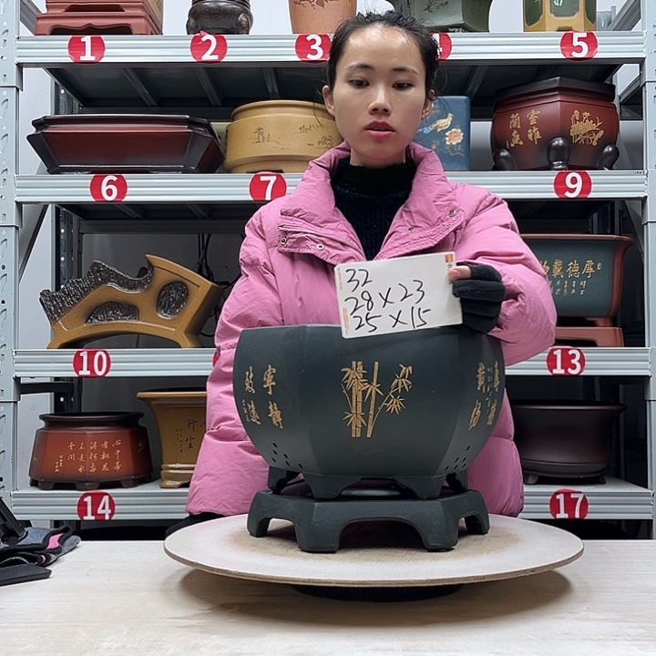 紫砂花盆紫砂花盆