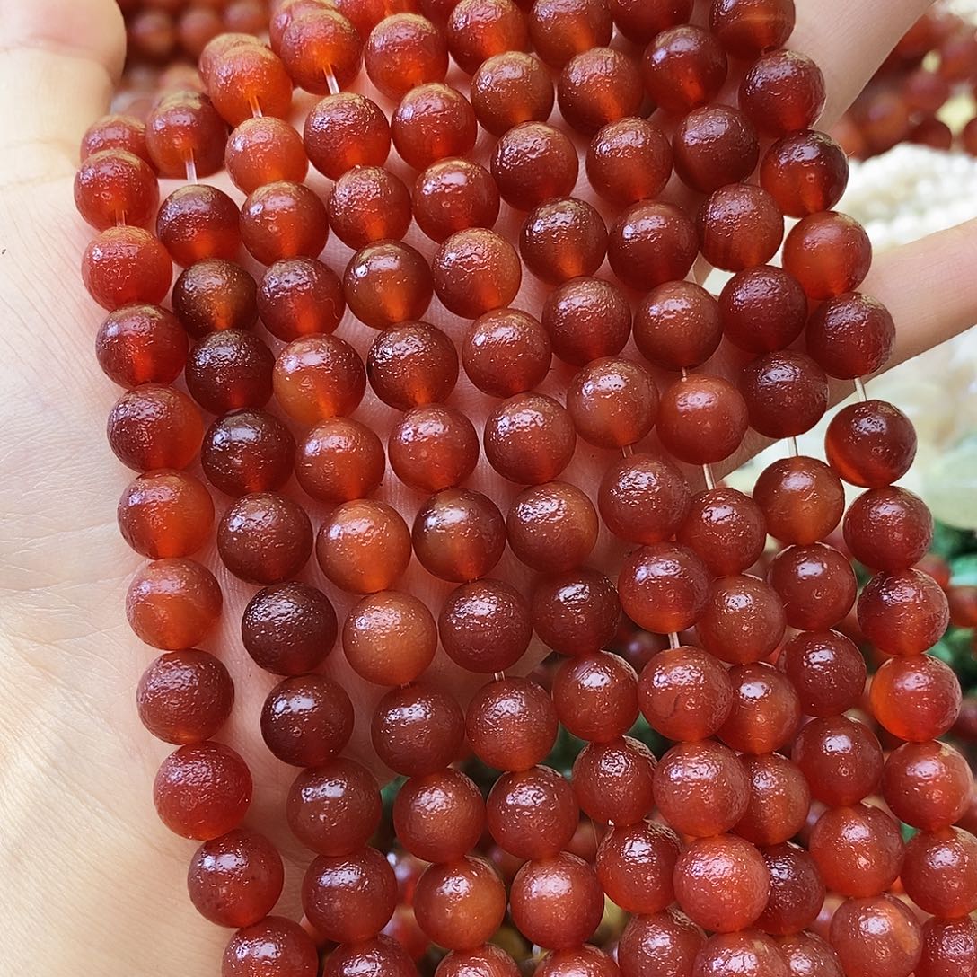 玛瑙/玉髓未镶嵌珠宝半成品橘皮玛瑙卡十，一条