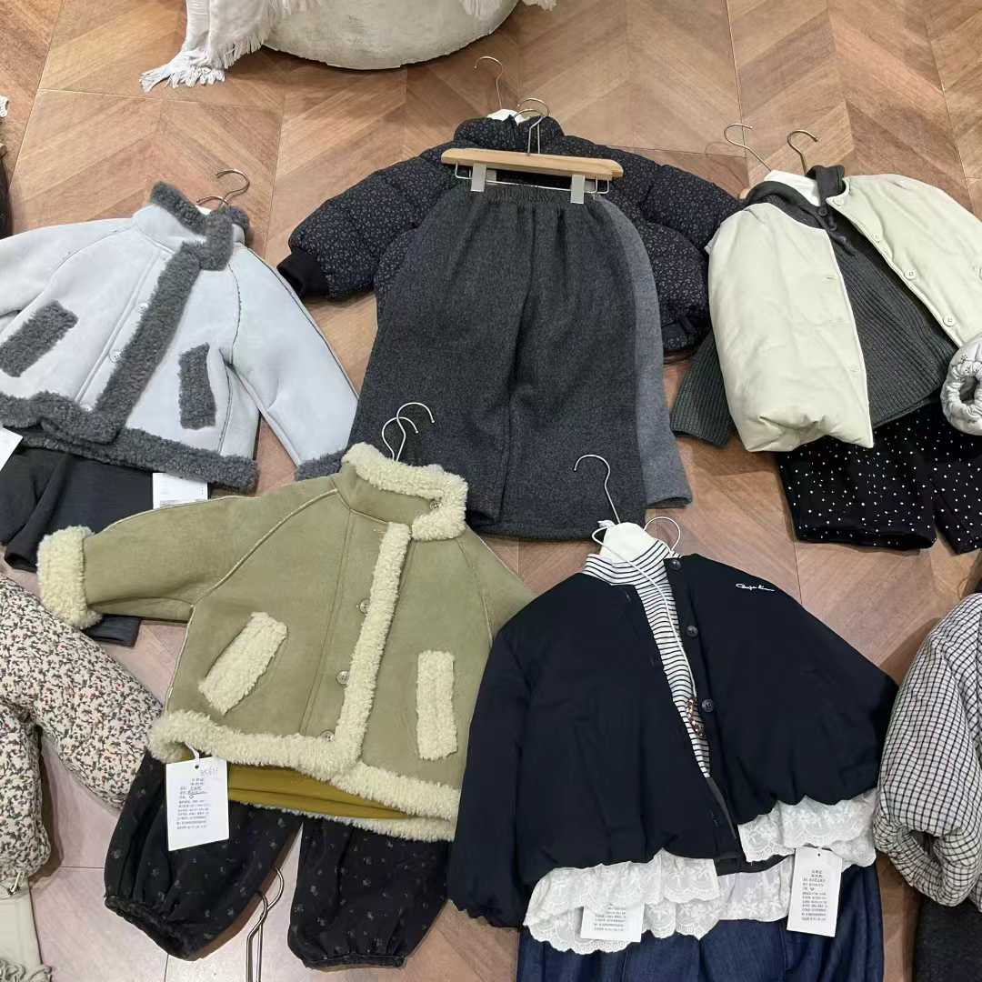 冬季秋冬厚款加绒加厚款普通外套百搭童装加绒裤子