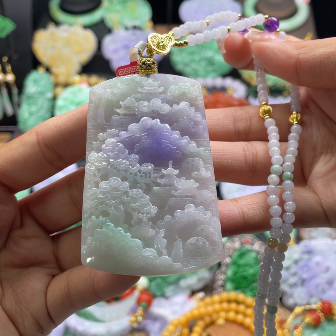 翡翠未镶嵌颈饰代编织