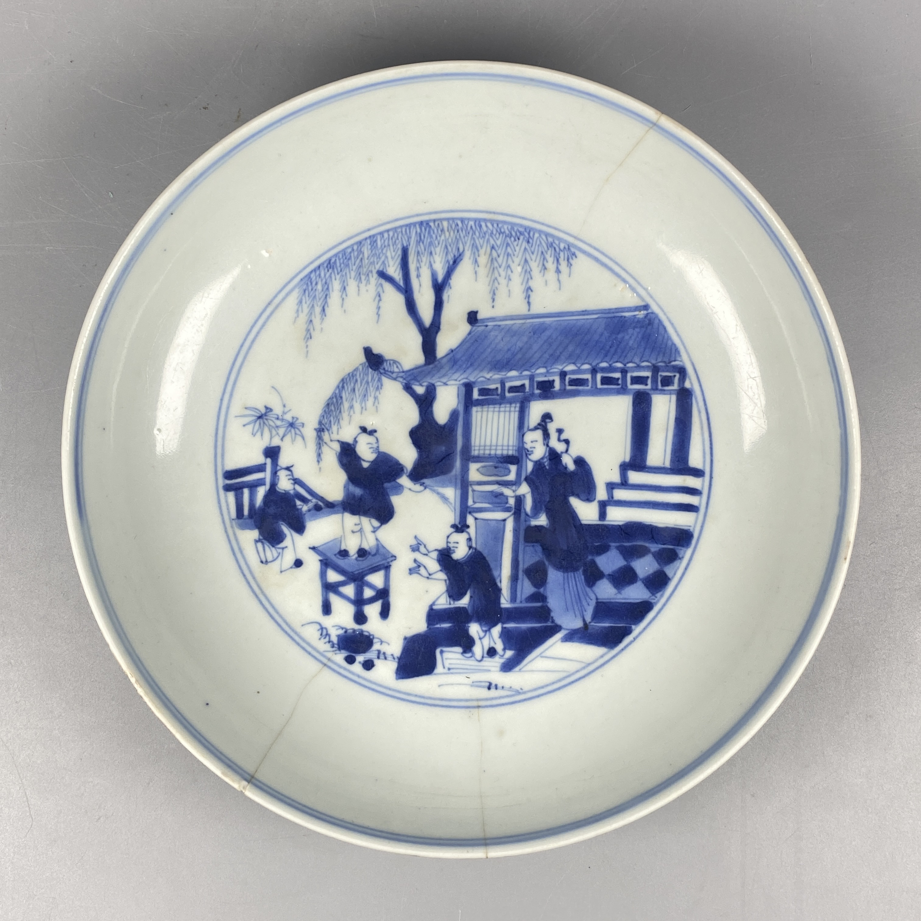 022021577 清早期 青花人物盘/GQ/云南省文物总店