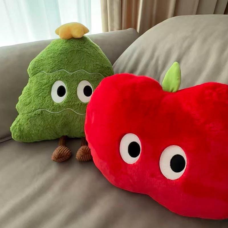 圣诞节苹果圣诞树抱枕玩偶毛绒玩具公仔娃娃女生睡觉生日礼物靠枕