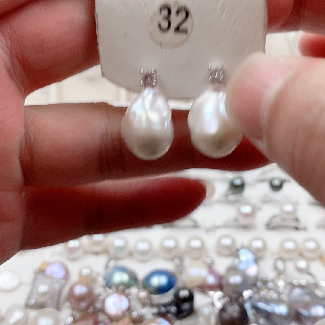 淡水珍珠银S925镶嵌颈饰