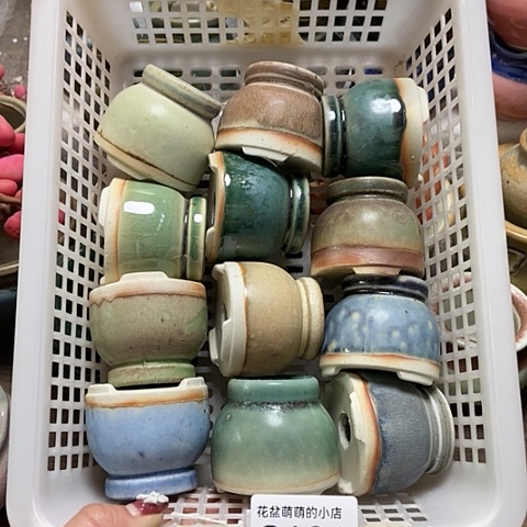 紫砂花盆421微瑕品口令3，左右