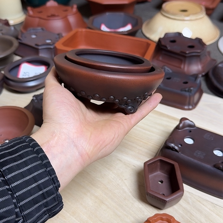 红陶秦*紫砂手工花盆