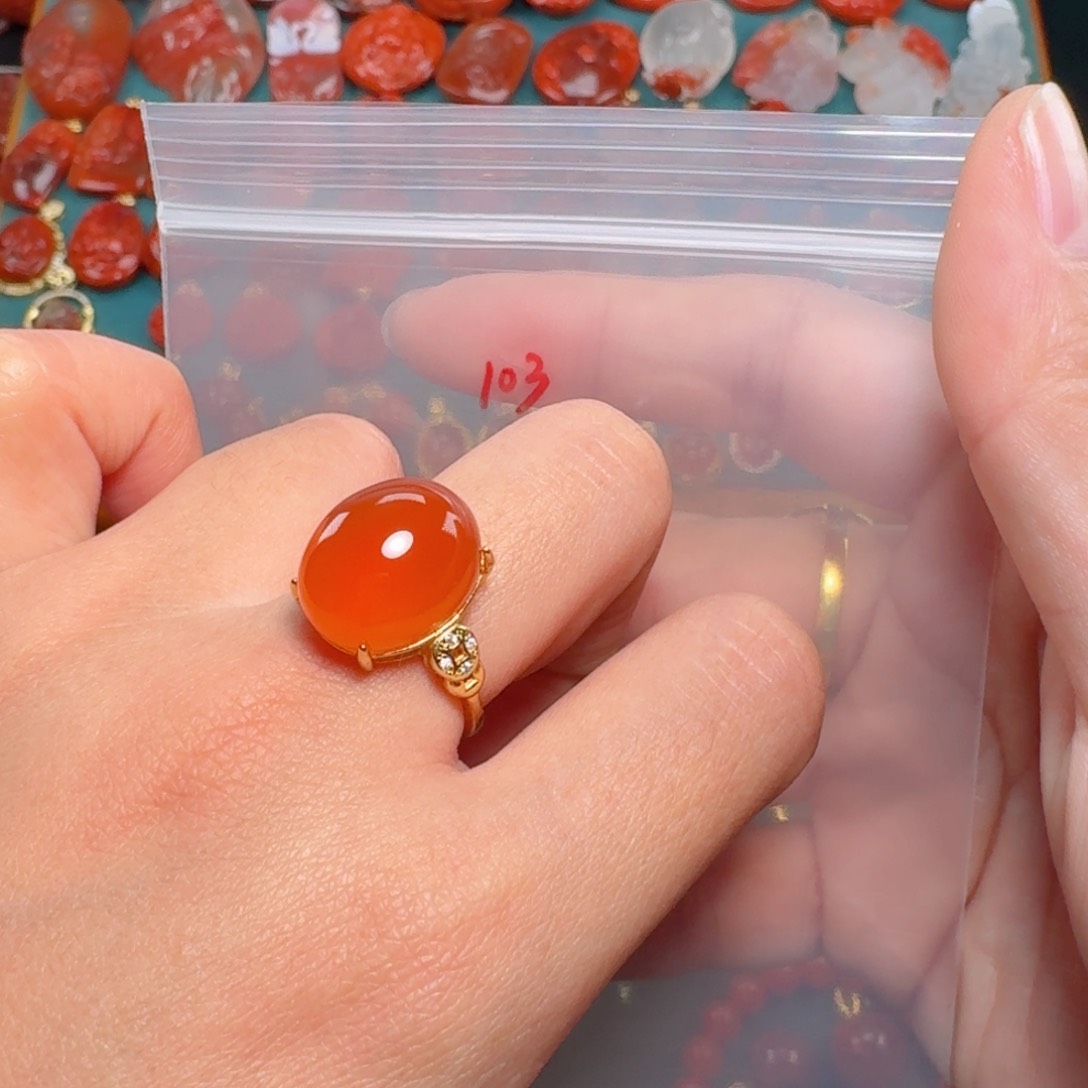 南红玛瑙南红银S925镶嵌