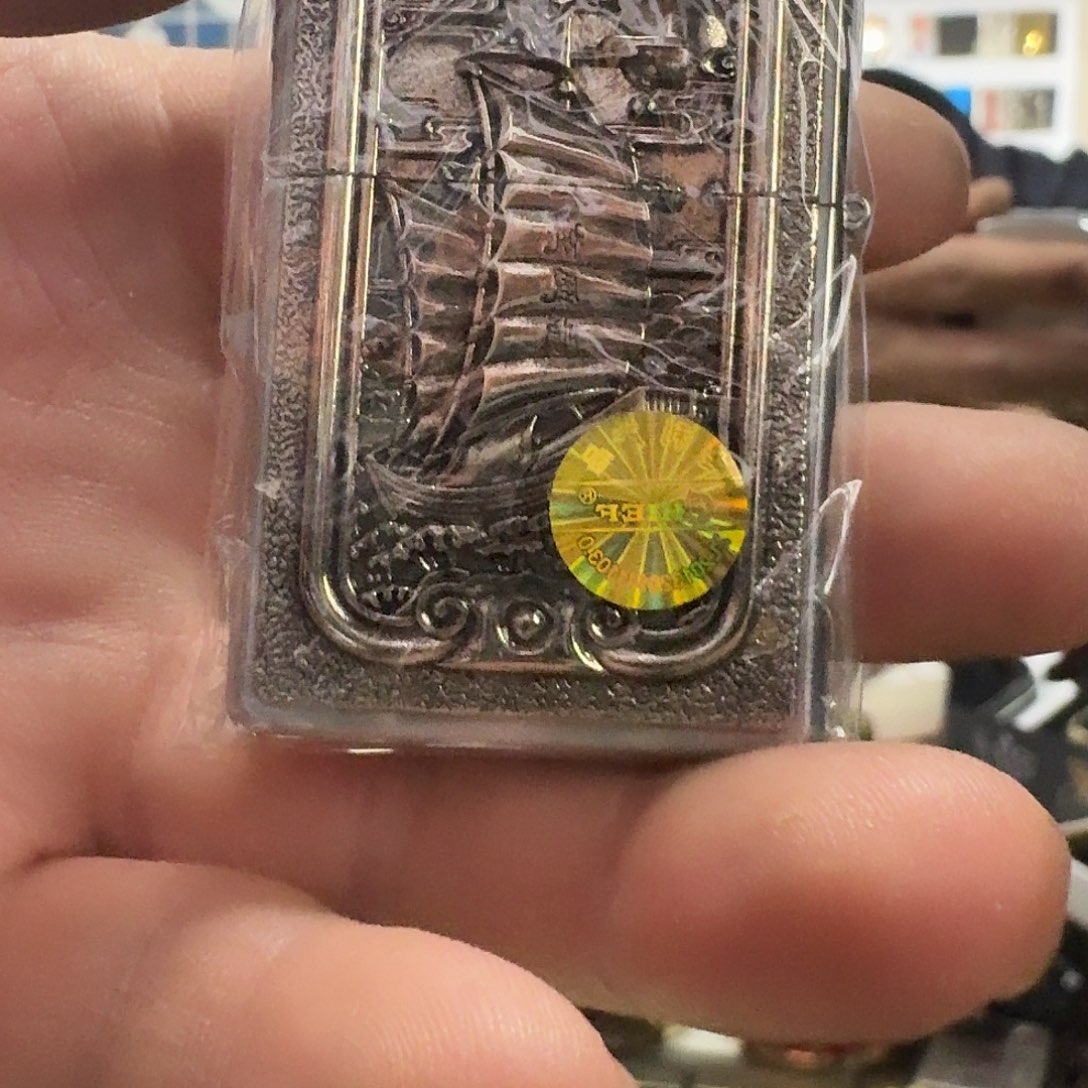 首领银色一帆风顺煤油打火机