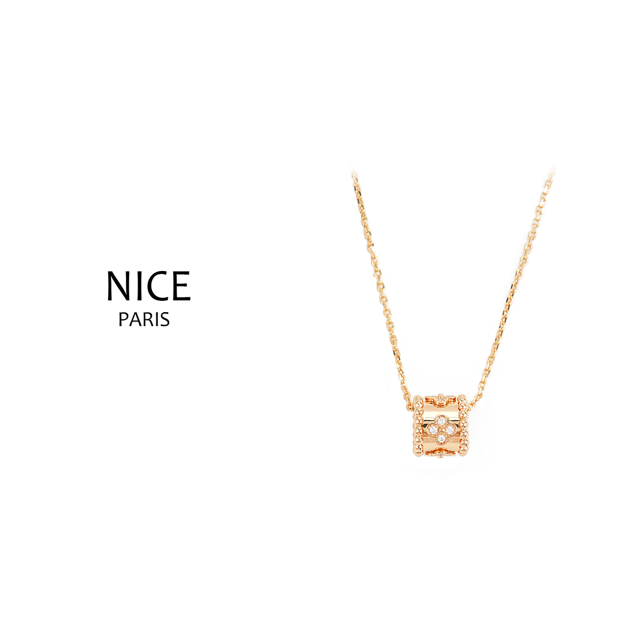 铜合金项链 镀k 经典窄版万花筒【主链+延长链：40+3厘米】 6212