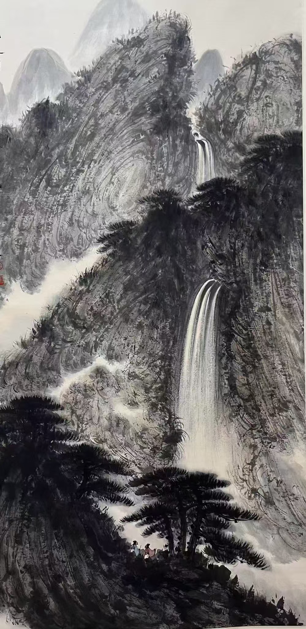 无品牌三尺宣纸已托底淡雅水墨山水作品