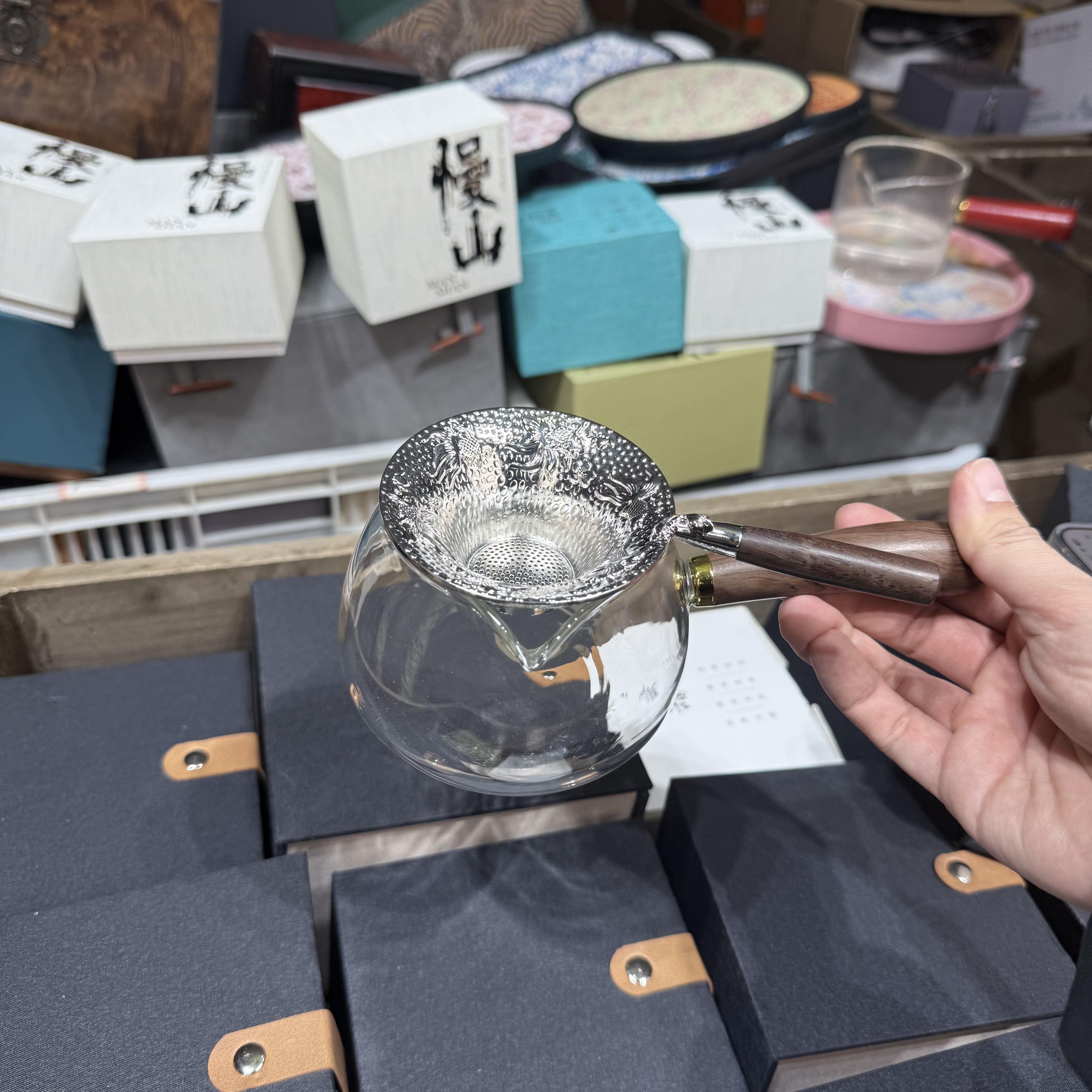 5店【闪购商品】侧把玻璃公道杯加茶滤2850+3029