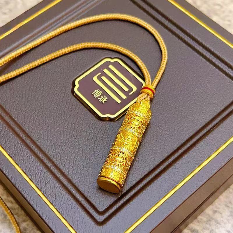 合金吊坠 转动随神佛送手工编绳
