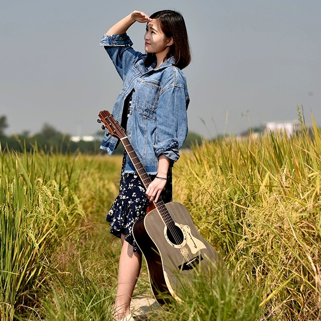  生命之音semize se-400浮雕云杉玫瑰木全单民谣木吉他初学演奏级