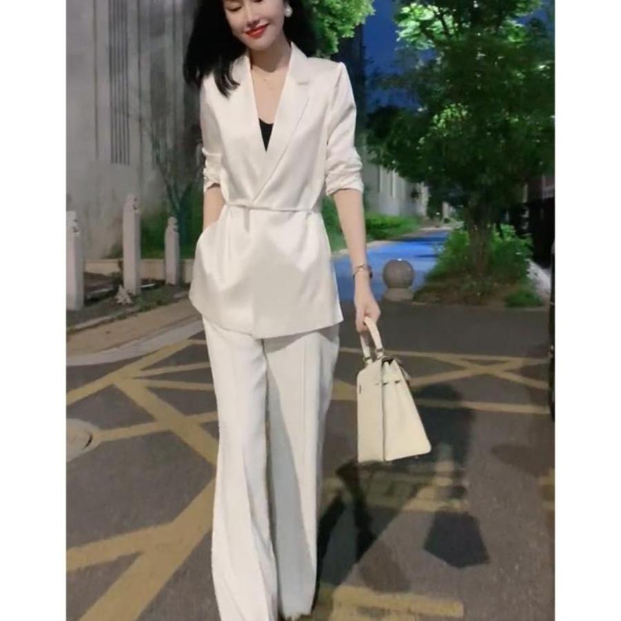 哥弟阿玛施正品今年流行的夏装套装女薄款西装外套高级感轻职业西