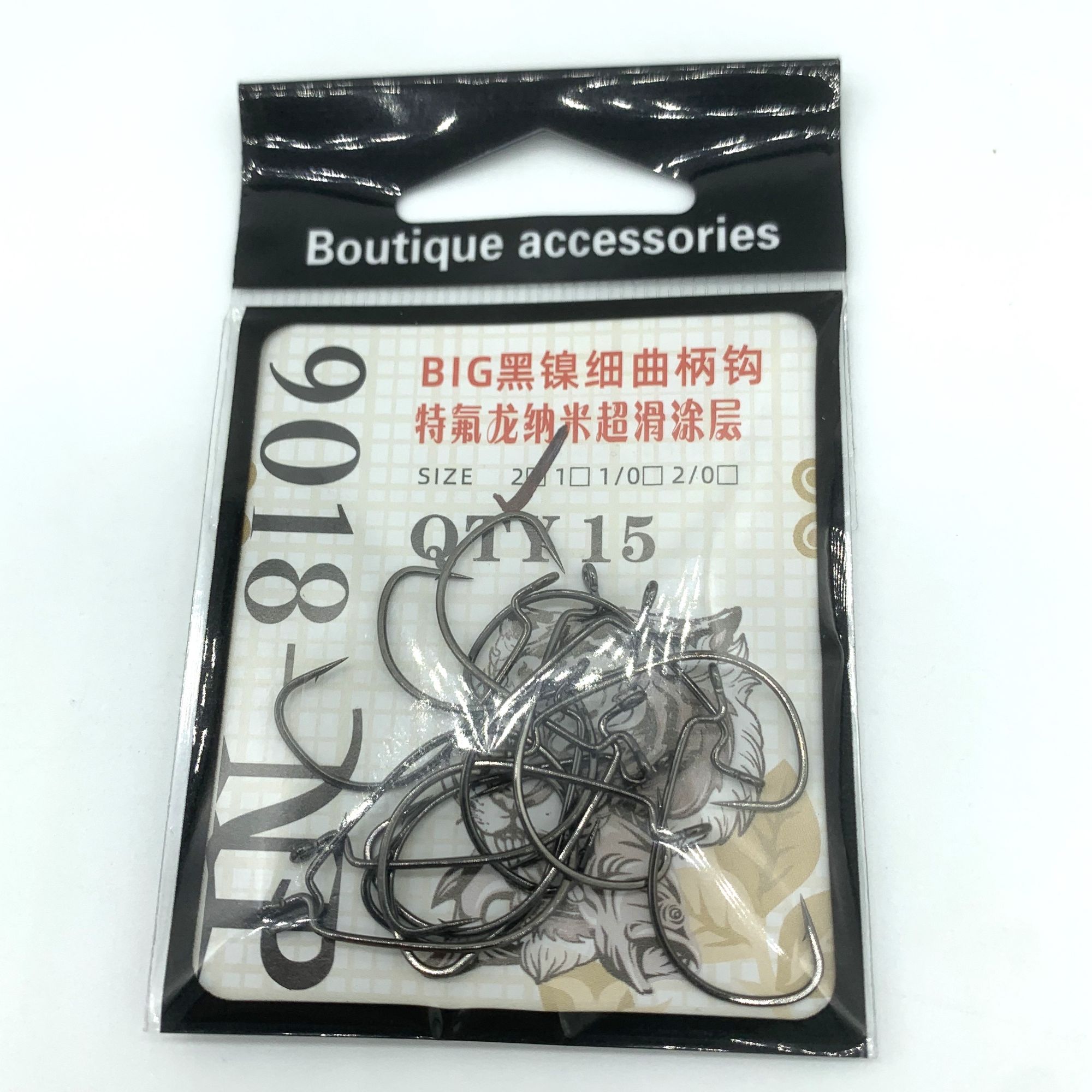 BIG路亚特氟龙宽腹曲柄钩