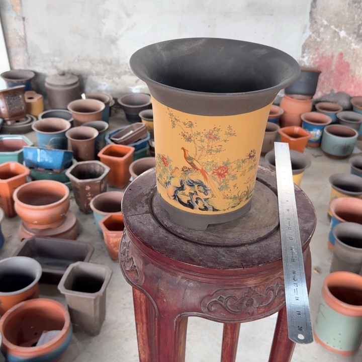 紫砂紫砂花盆口径