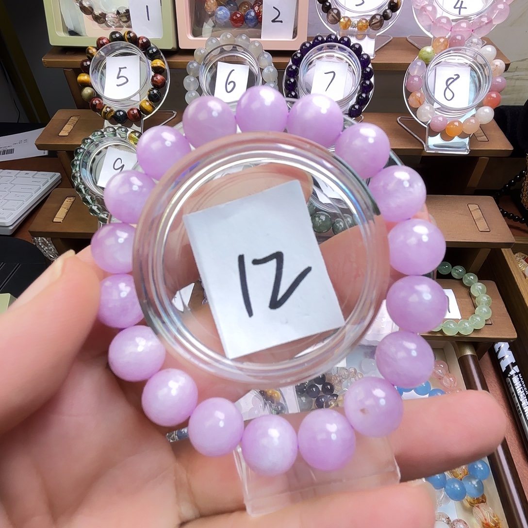 水晶手链未镶嵌天然水晶紫锂辉