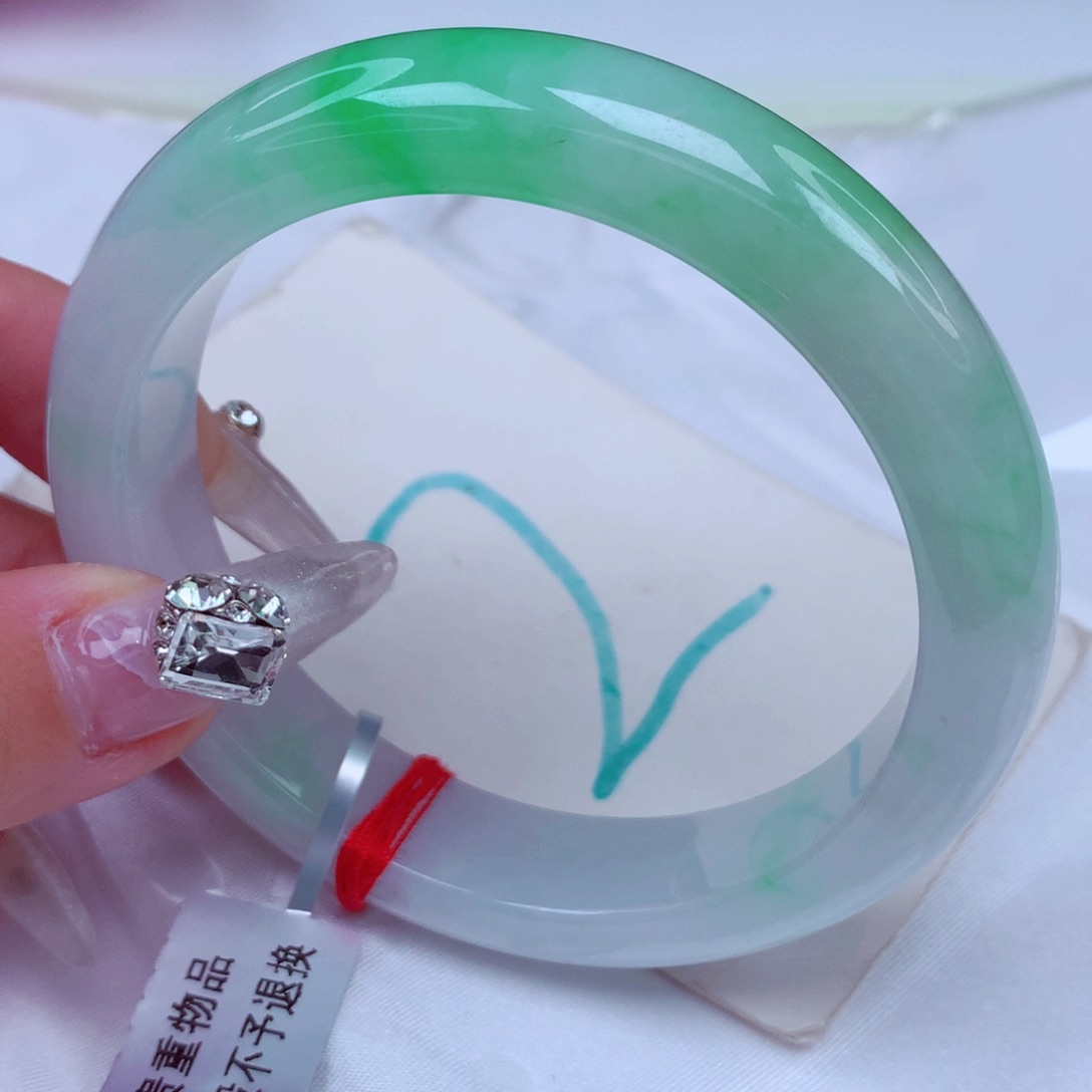 翡翠手镯未镶嵌天然缅甸翡翠A货手镯