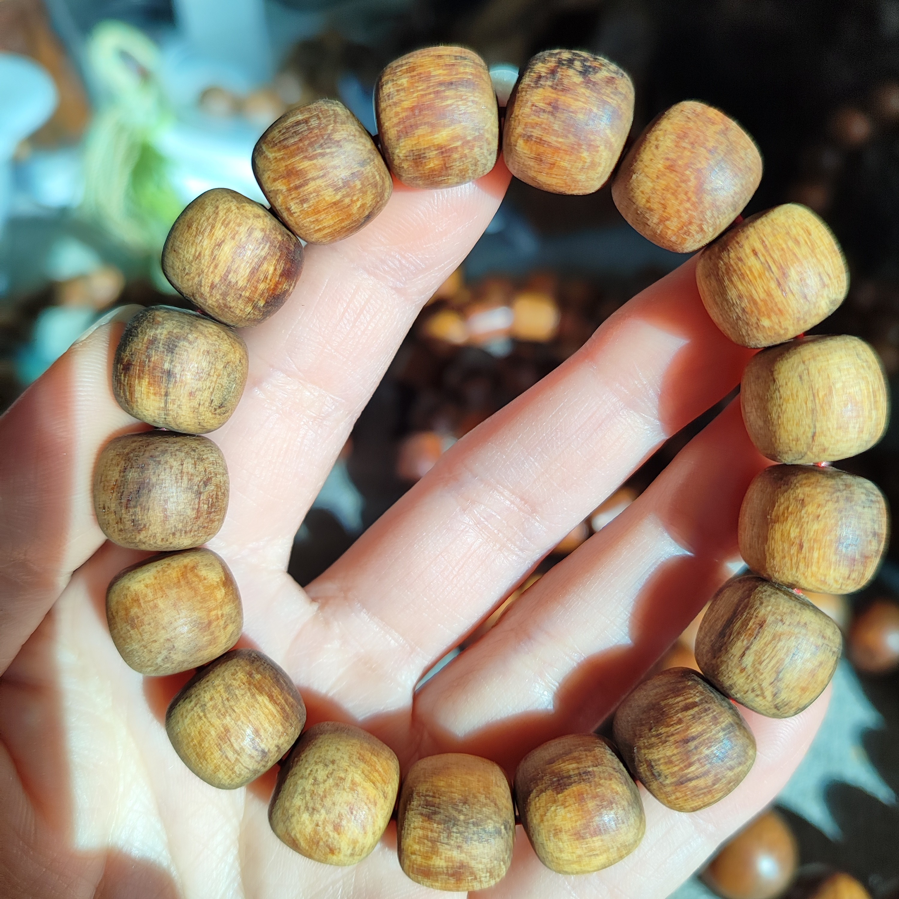 非金属木质手链 印贡手串1213