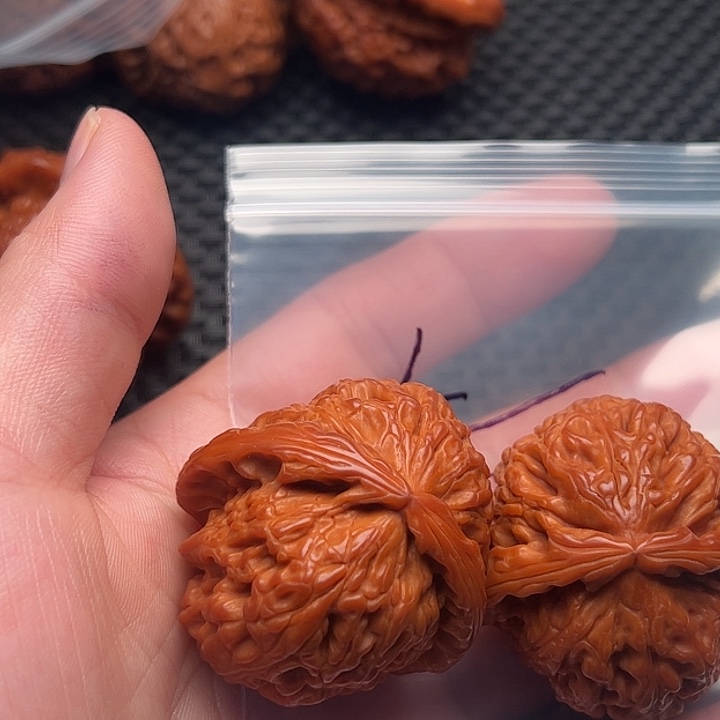 L***。文玩核桃把件白狮子