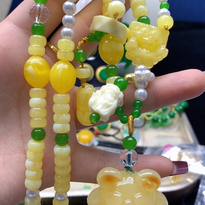 蜜蜡颈饰未镶嵌吊坠