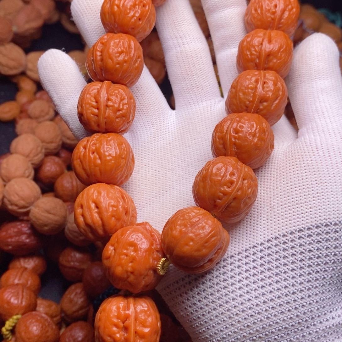 【闪购商品】吊坠文玩核桃叶* 小柿子22