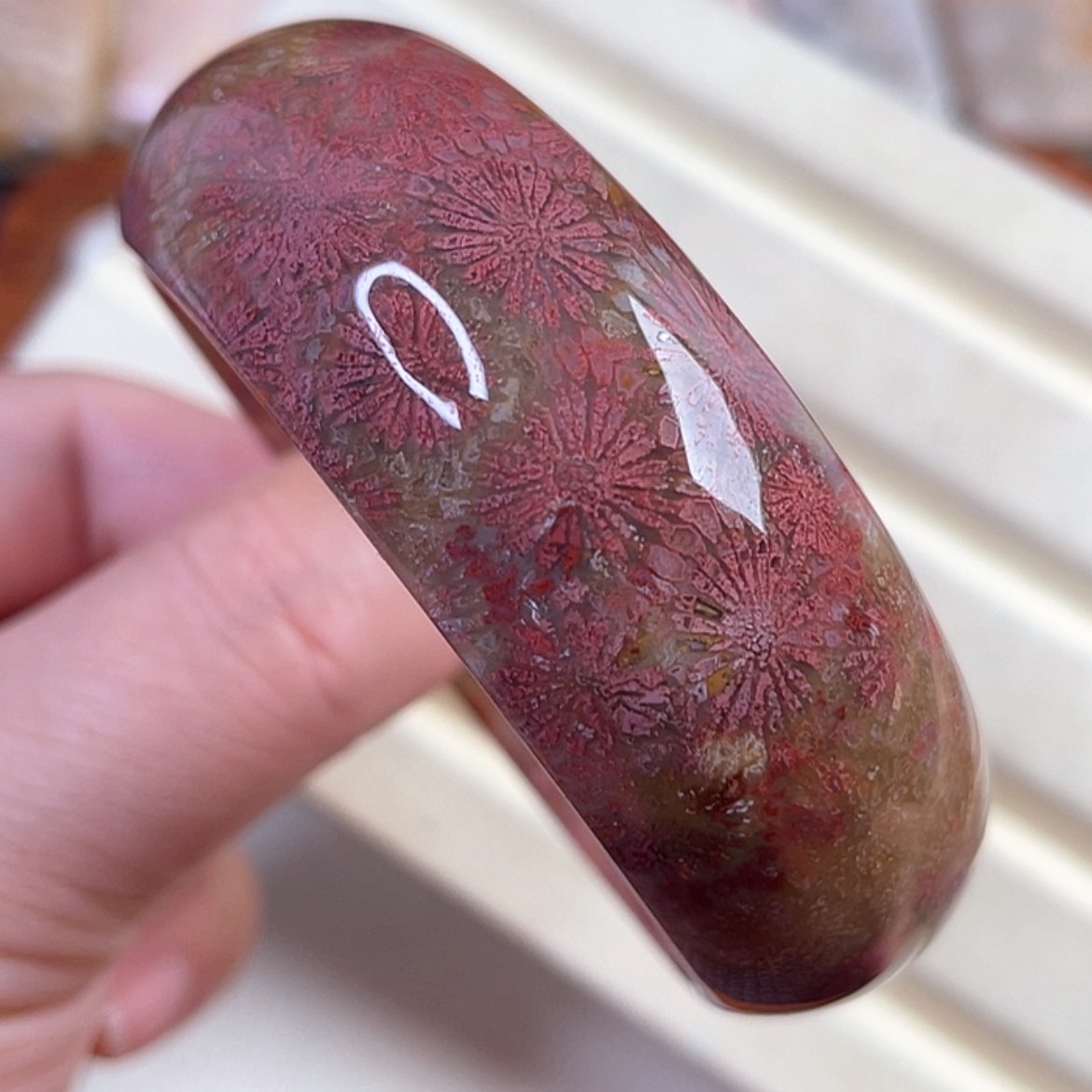 【闪购商品】硅化玉手镯未镶嵌圈口53.2