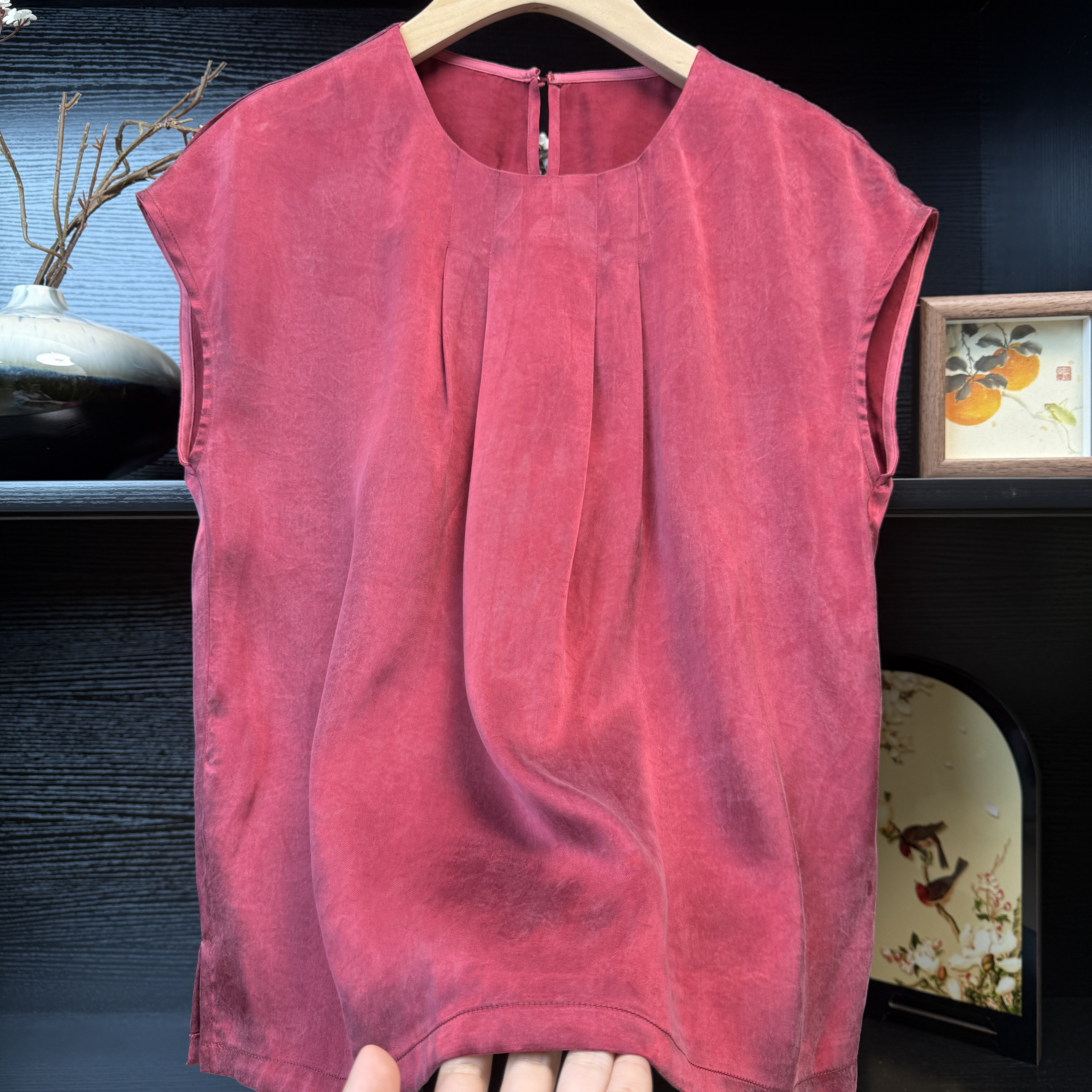 【胭脂】中式薄款小飞袖小衫2559