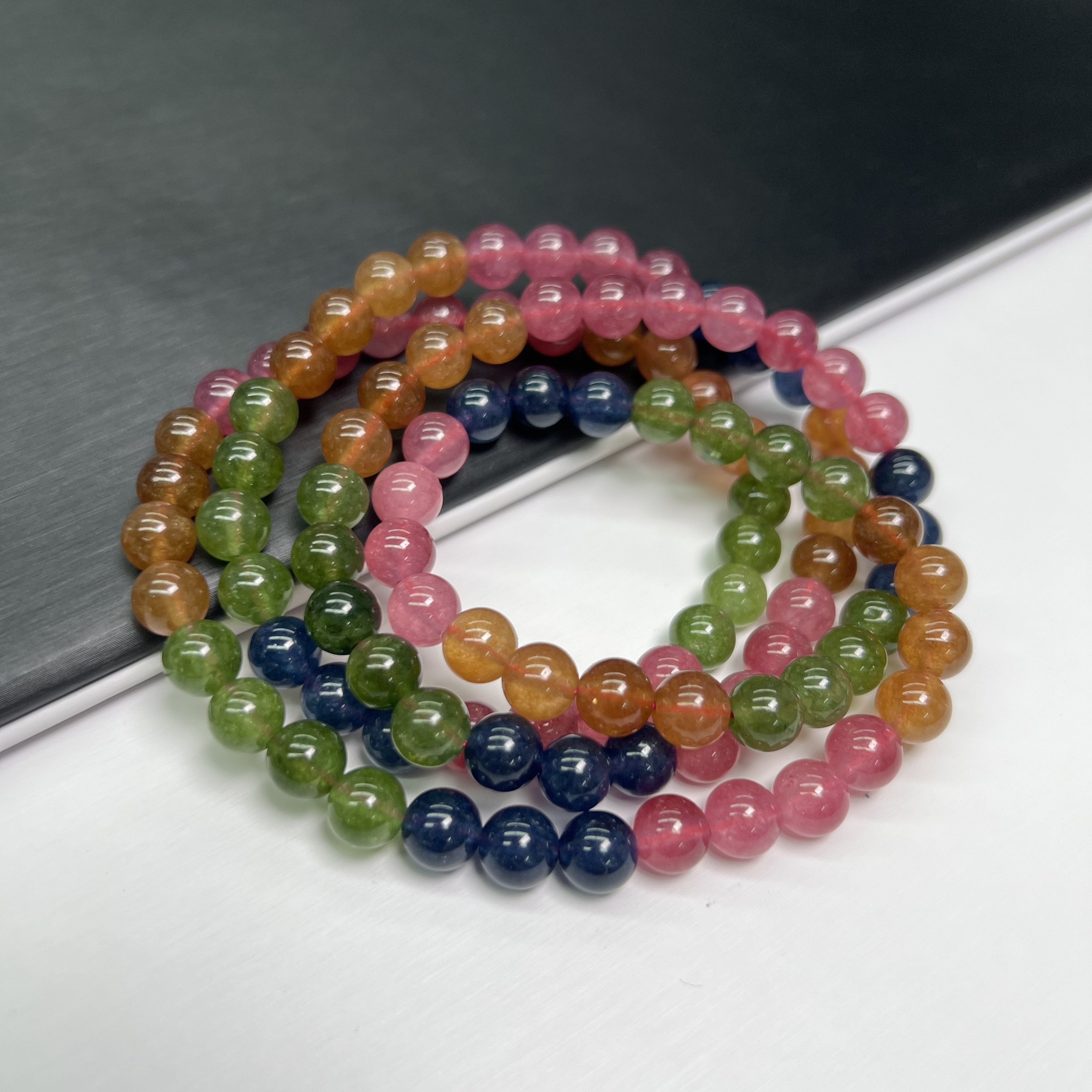 a218彩虹108颗链8mm手串百搭