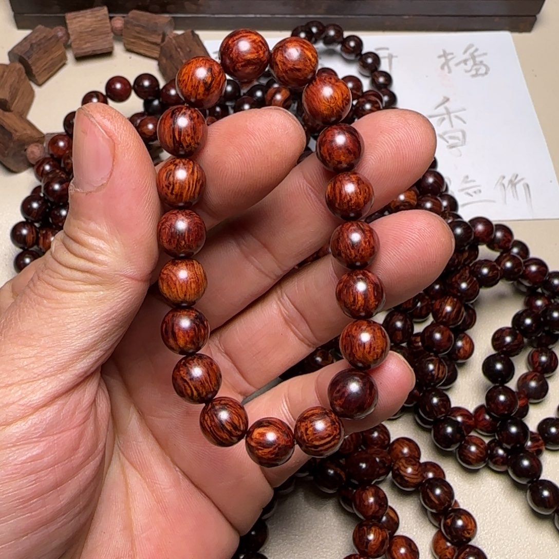 降真香其他海南红降1.0圆珠手串