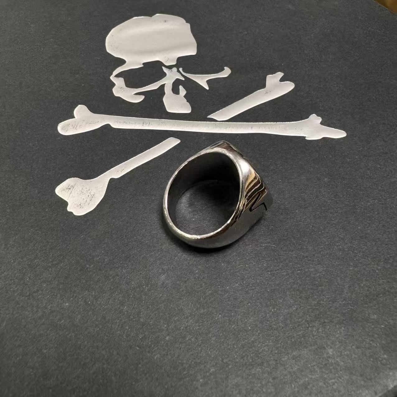 钛钢戒指 WS001 超级指环大圈潮流戒指银色钛钢