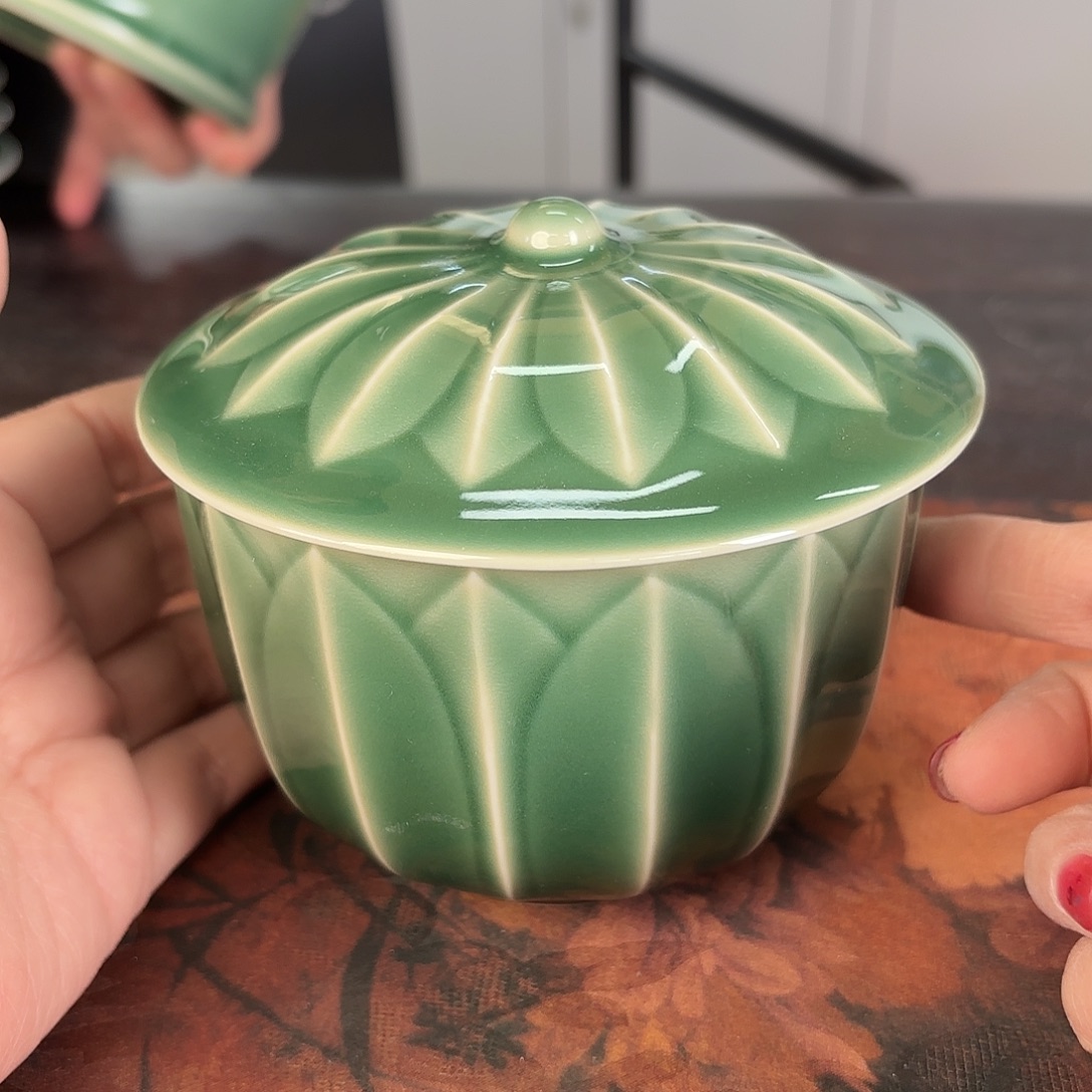 龙泉云间青瓷小米茶器