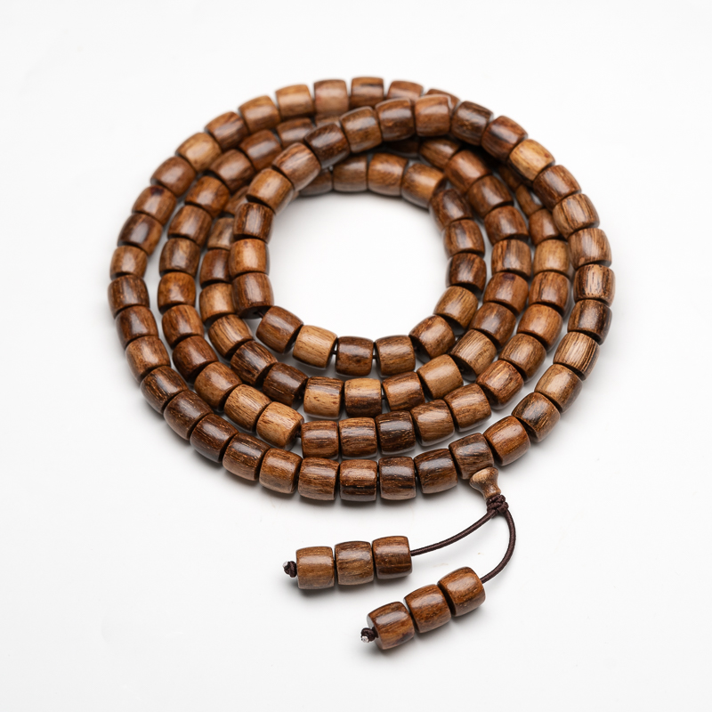 贡木9*7mm+108颗直切桶珠多圈手串