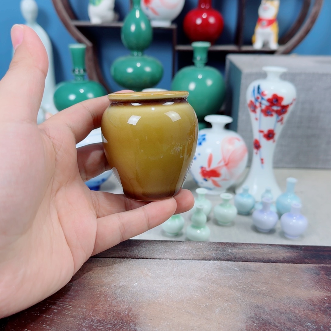 陶瓷手工小花器摆件