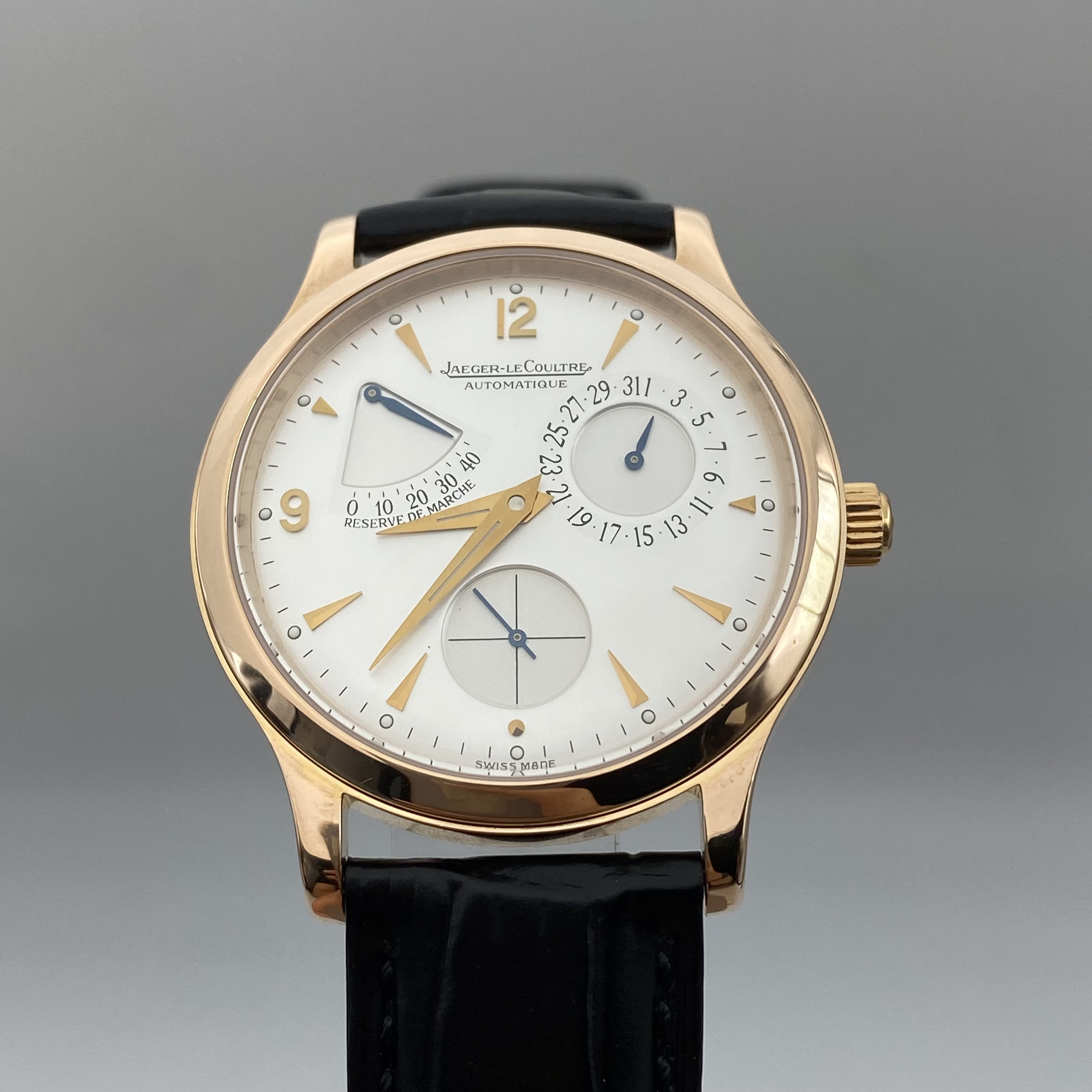 95新 Jaeger-LeCoultre/积家 积家 大师 18k玫瑰金 表径37mm