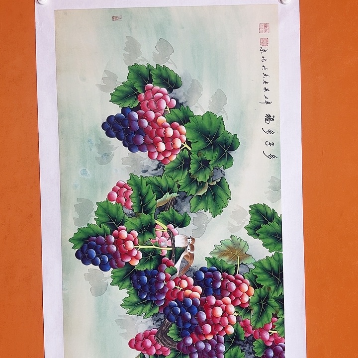 国画黄春香国画作品多子多福136/65