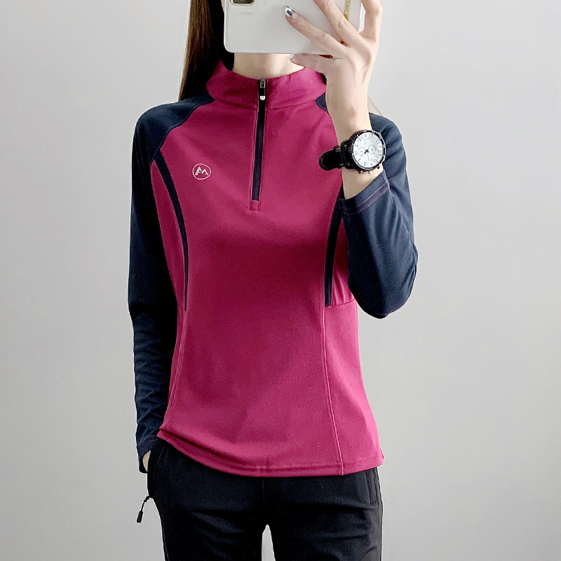 21020速干衣女长袖春夏薄款跑步运动健身上衣登山徒步吸汗快干T恤