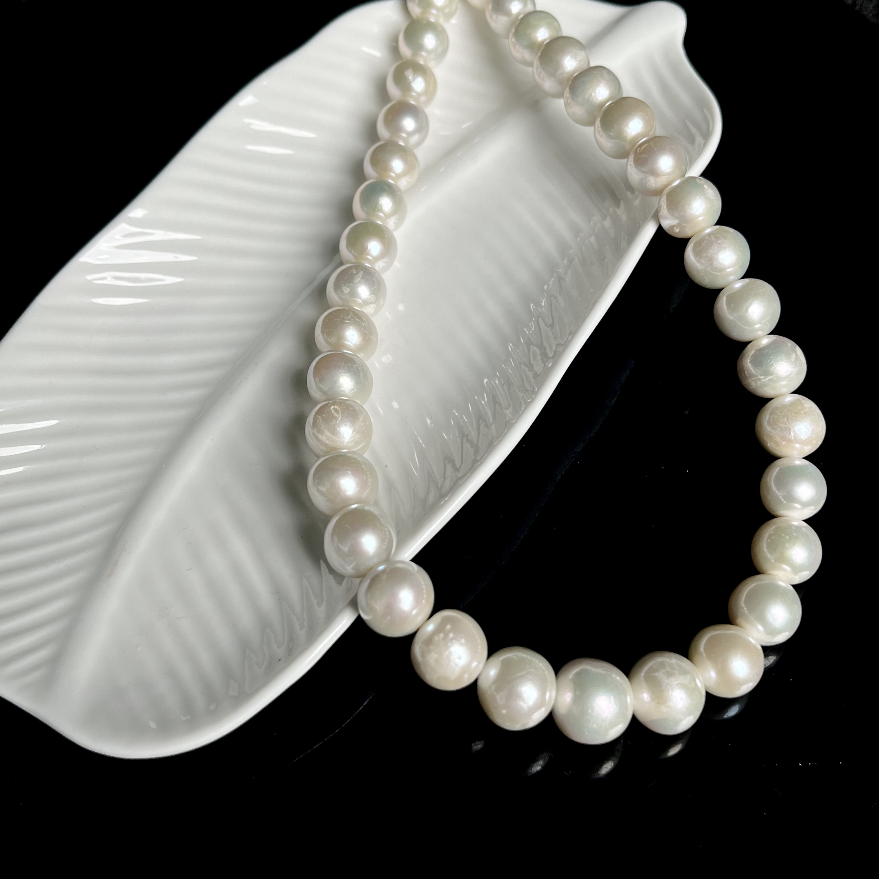 淡水珍珠项链11-12mm+V7006多样性发其一