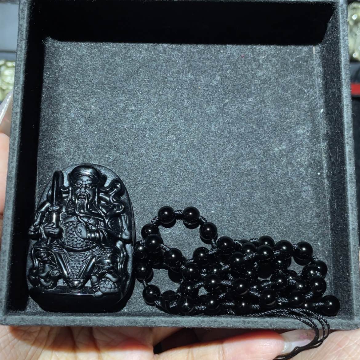 【闪购商品】未镶嵌黑曜岩吊坠(赠链)M**弟