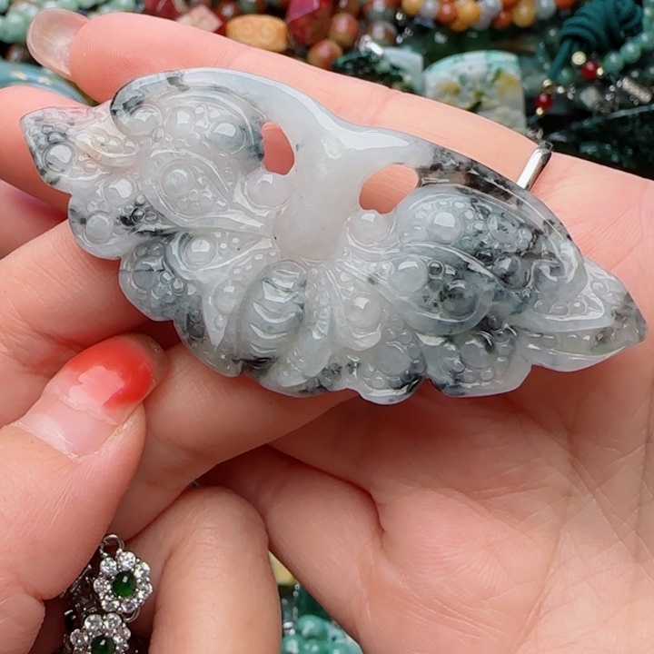 翡翠颈饰未镶嵌天然A货92