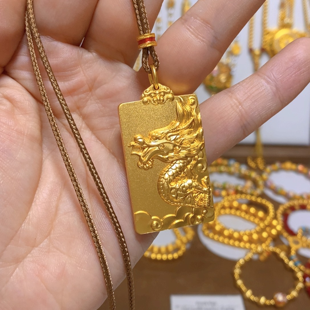 布艺合金合金新款雕龙项链