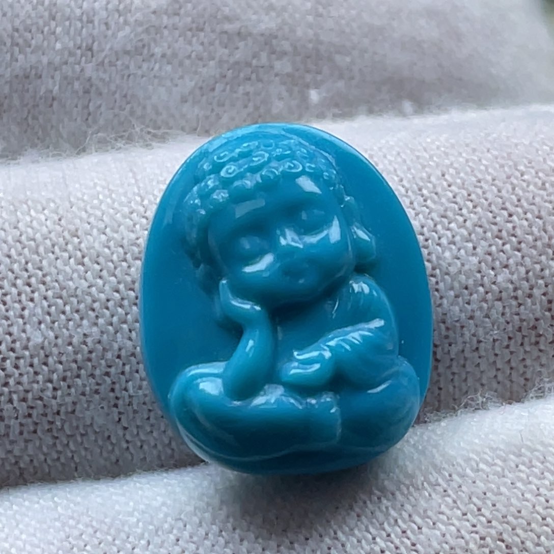 未镶嵌绿松石珠宝奇石卡13-16-8