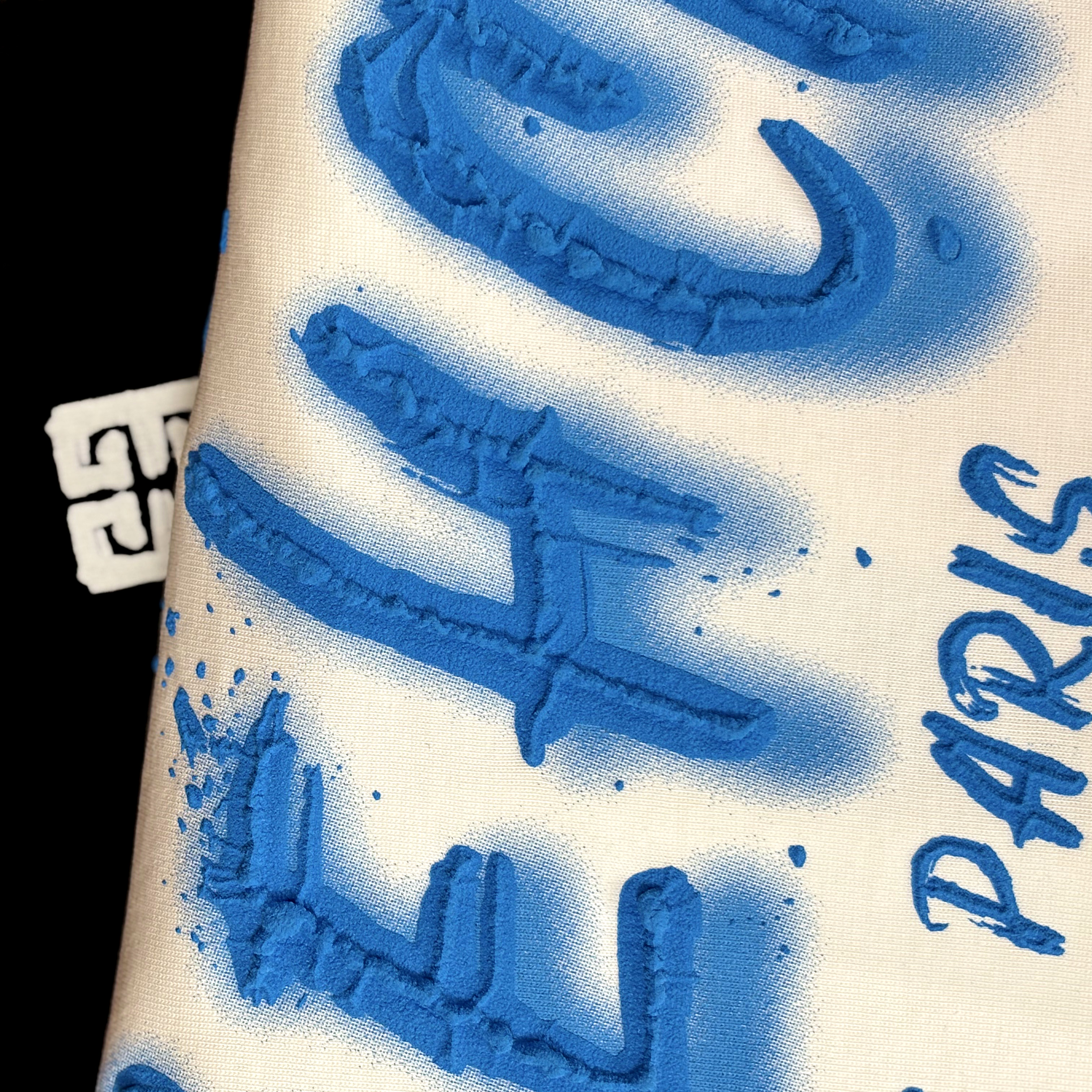 【23号链接-小纪山坑纹字母】2025夏新款男女同款百搭短袖T恤25A023