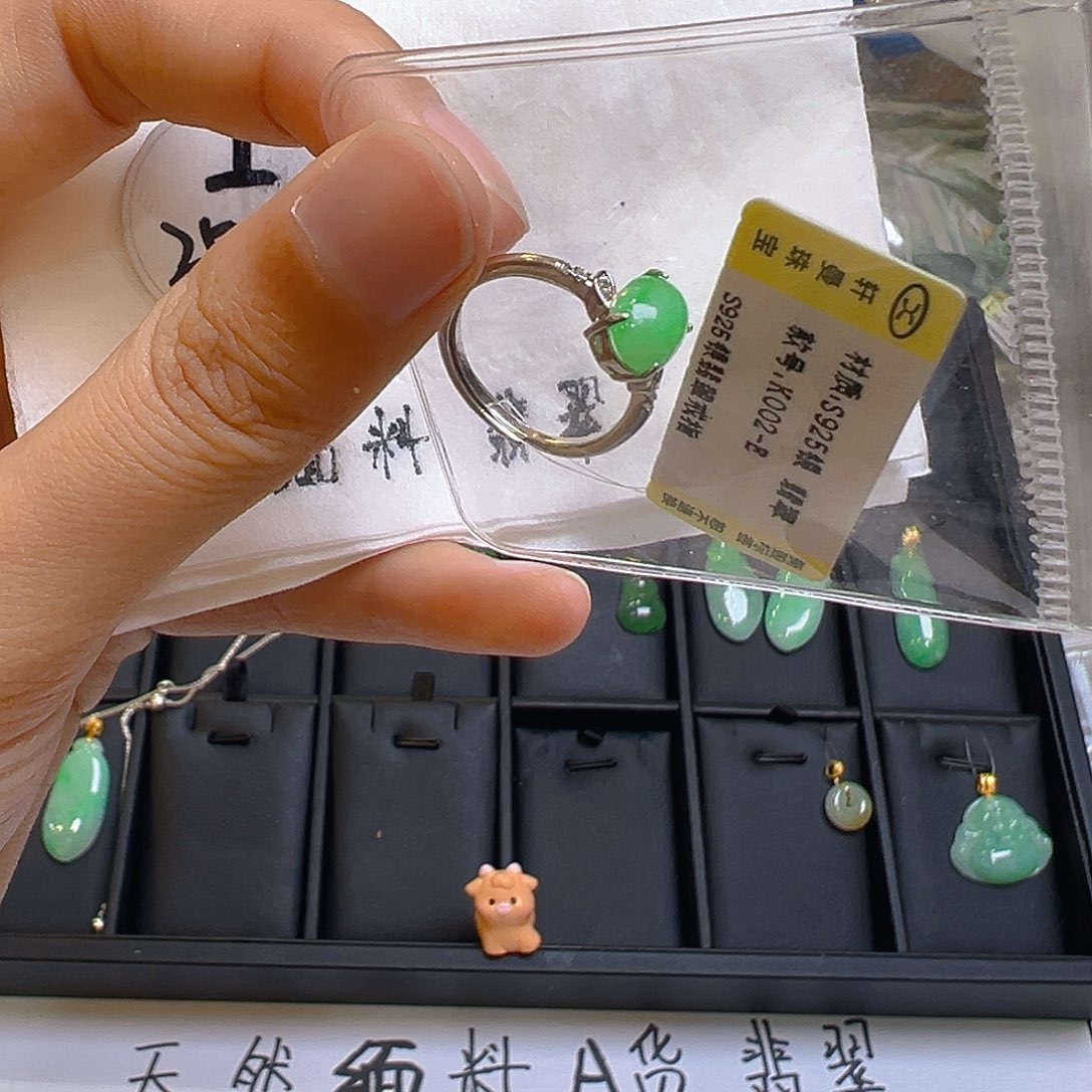 翡翠颈饰银S925镶嵌翡翠