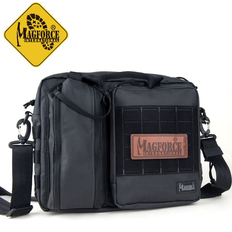 MAGFORCE麦格霍斯MP9309皮革标魔术贴徽章长方形包贴配件