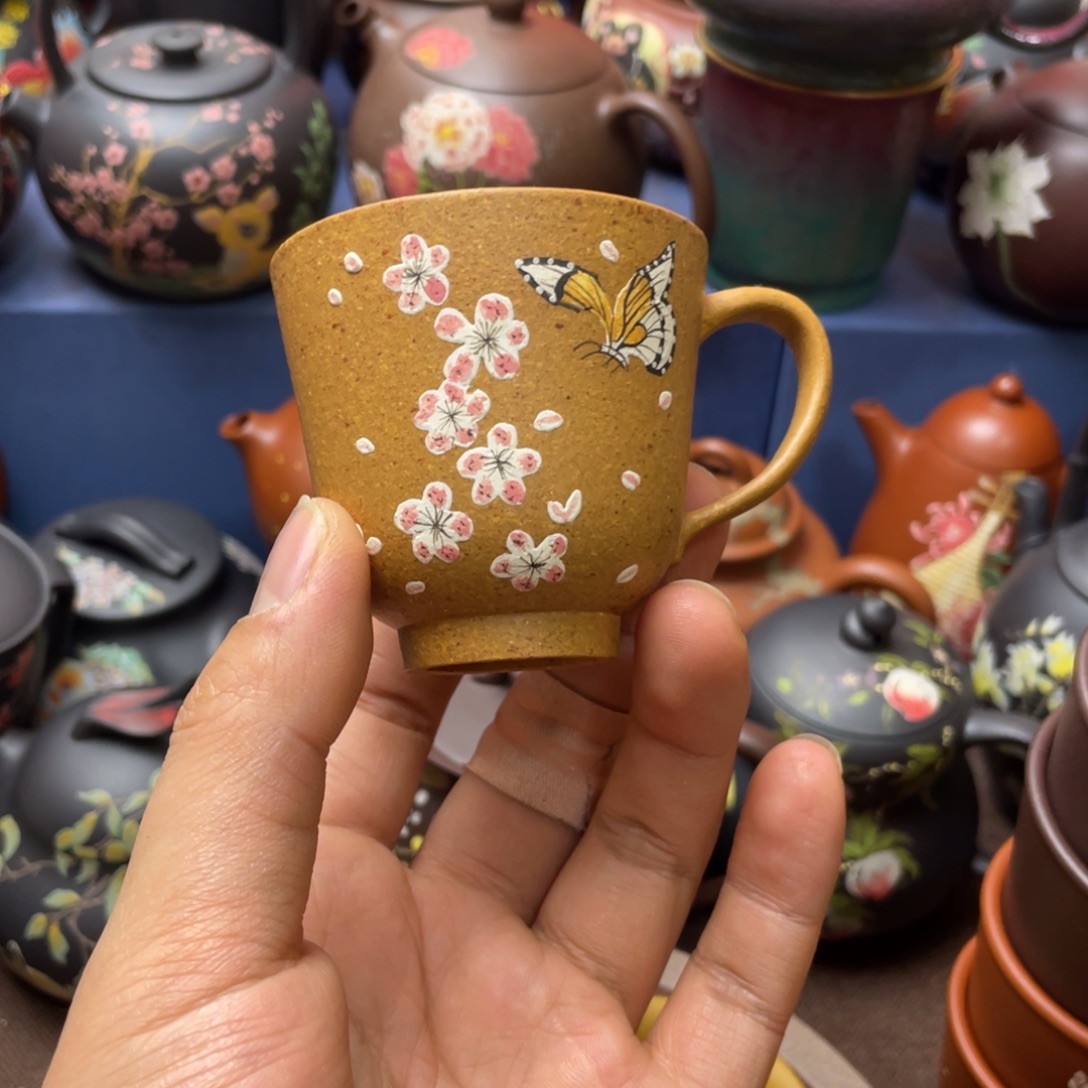 红泥茶杯紫砂主人杯80cc