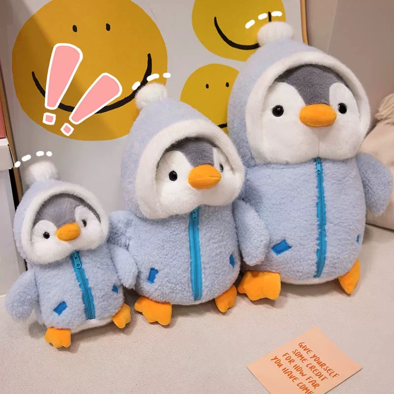 超软萌会变身可爱小企鹅玩偶毛绒玩具生日礼物