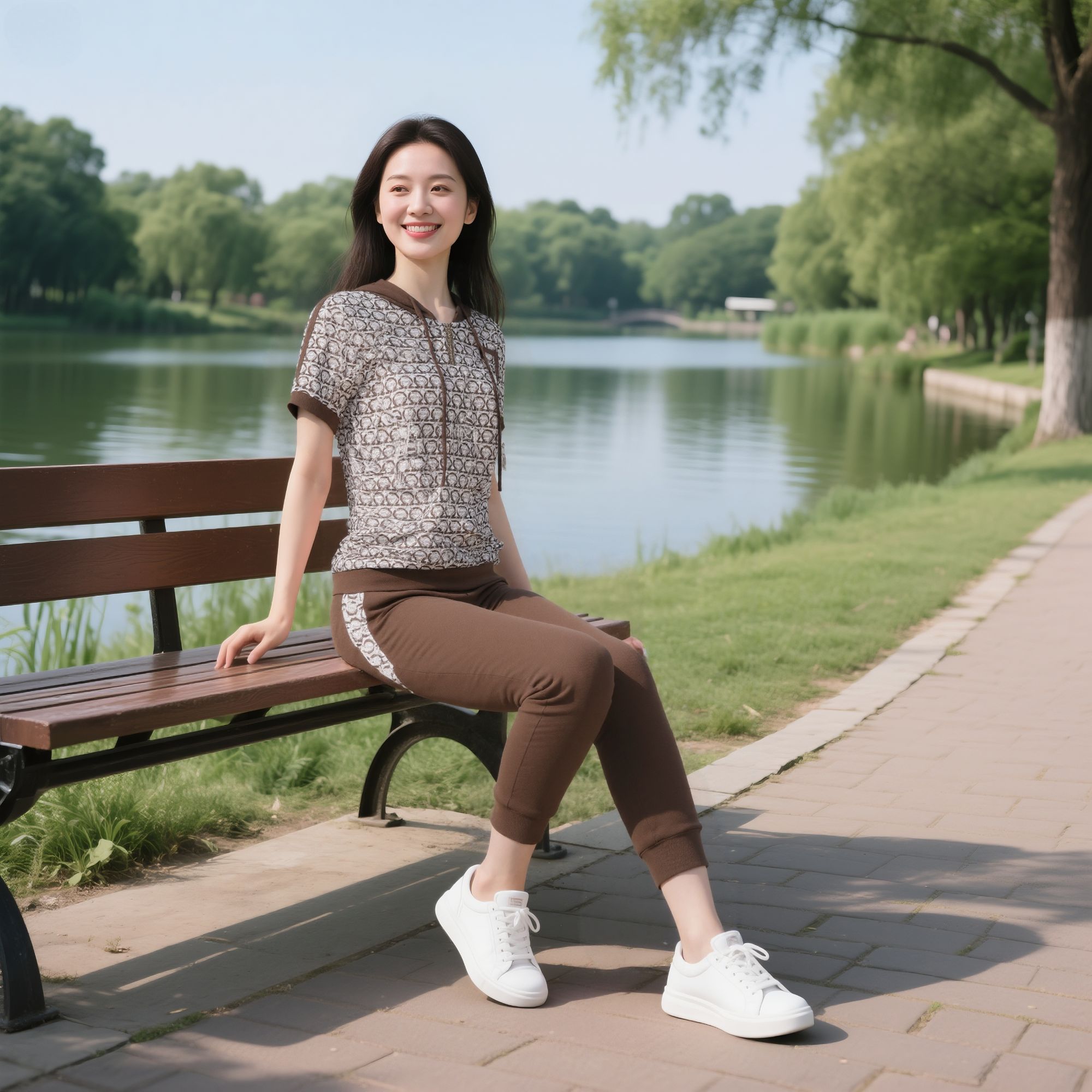 W650薄款常规款运动风女士休闲户外夏季跑步弹力印花