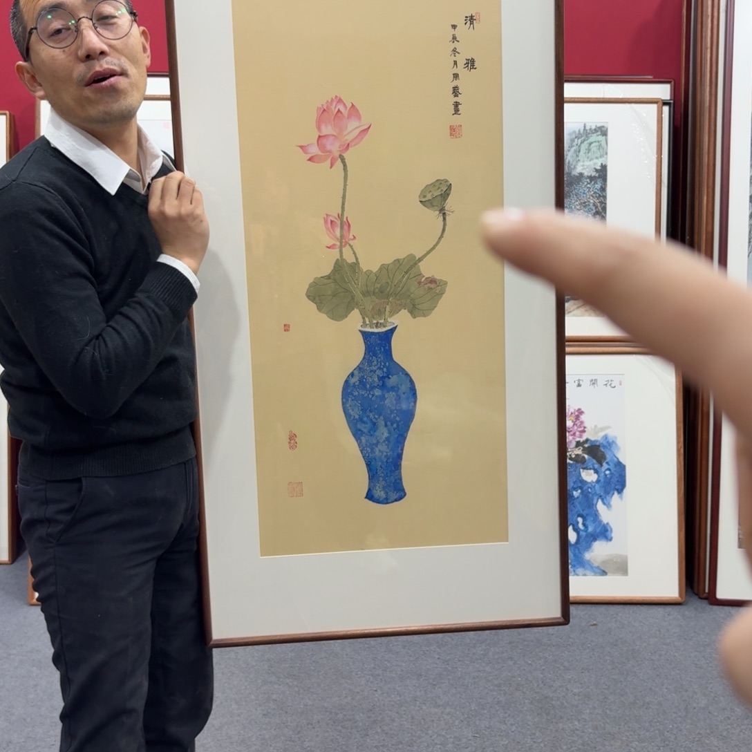 国画带框绘画120/60尺寸