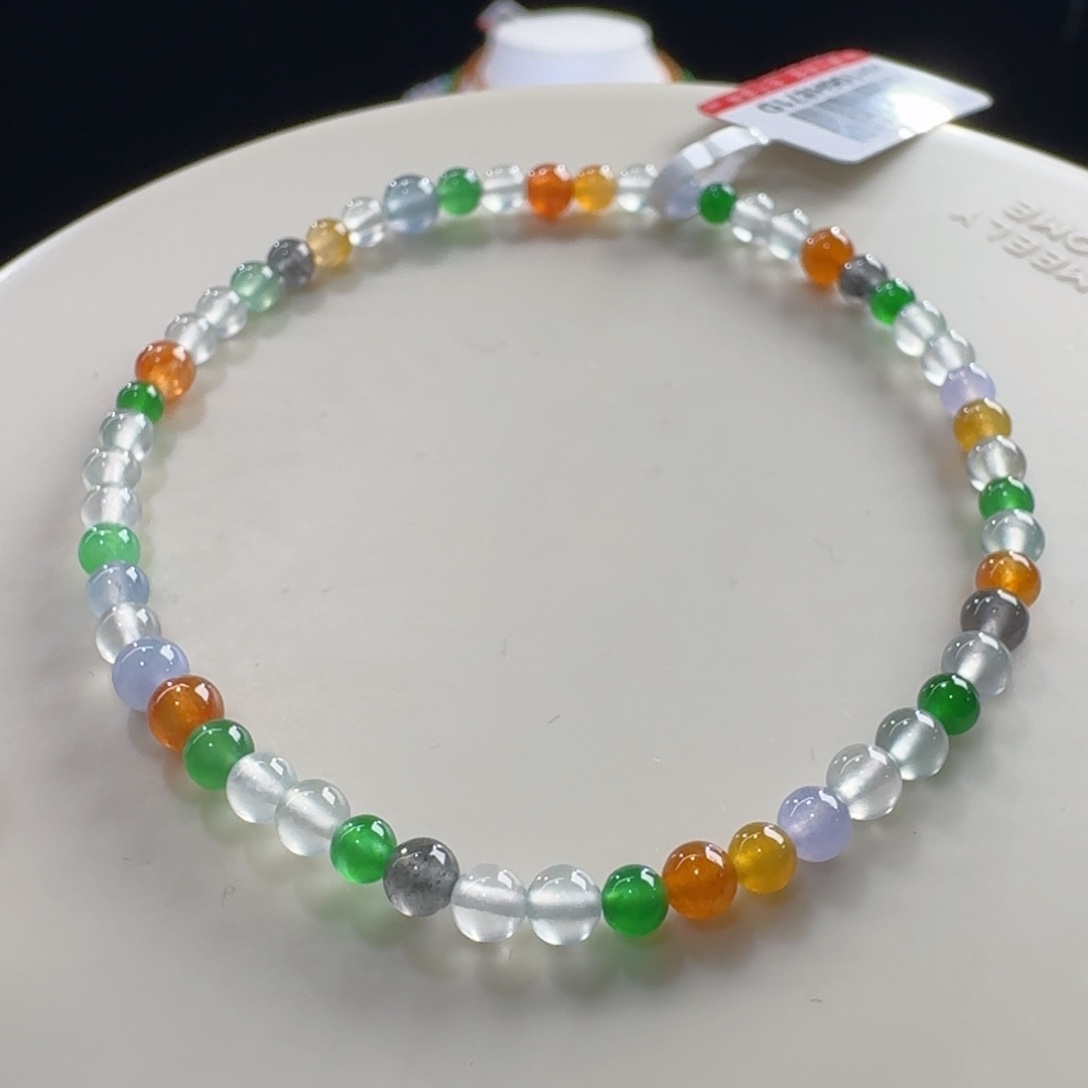 未镶嵌手链翡翠精品糖果多宝单圈