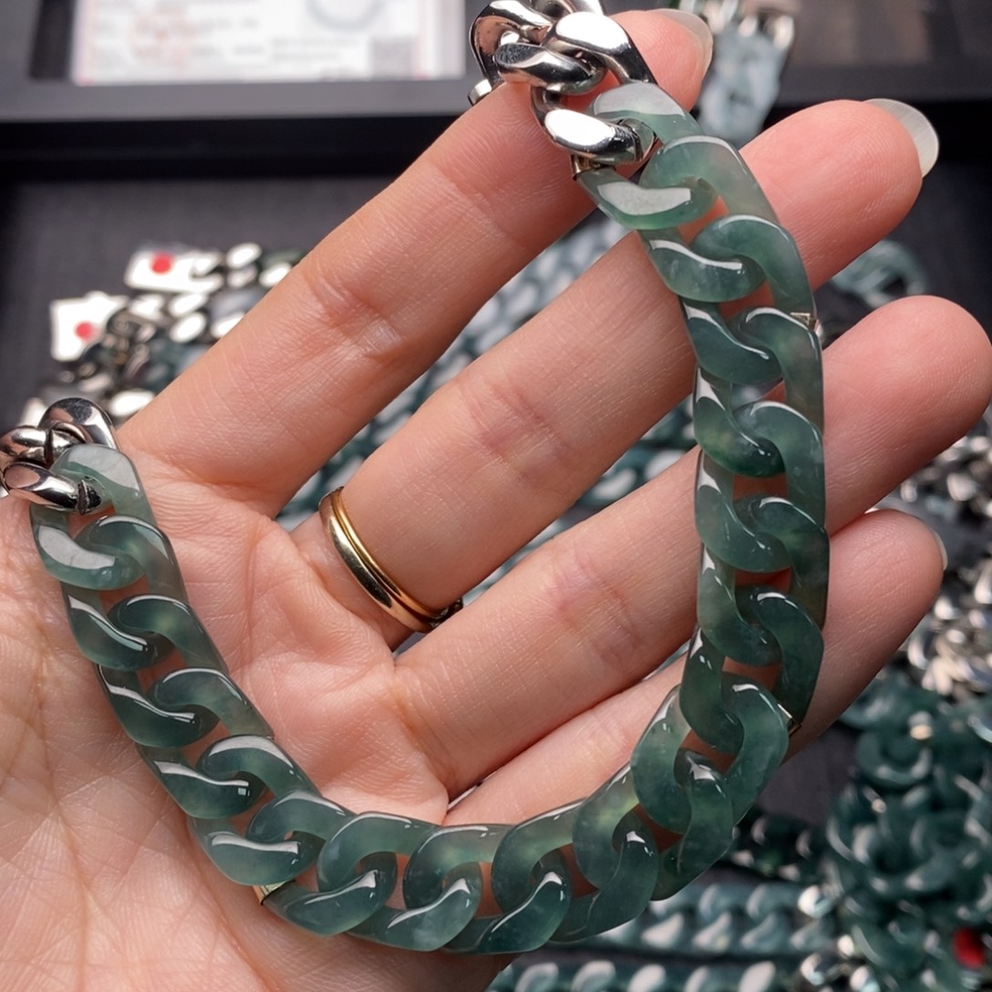 翡翠未镶嵌手链手链10001